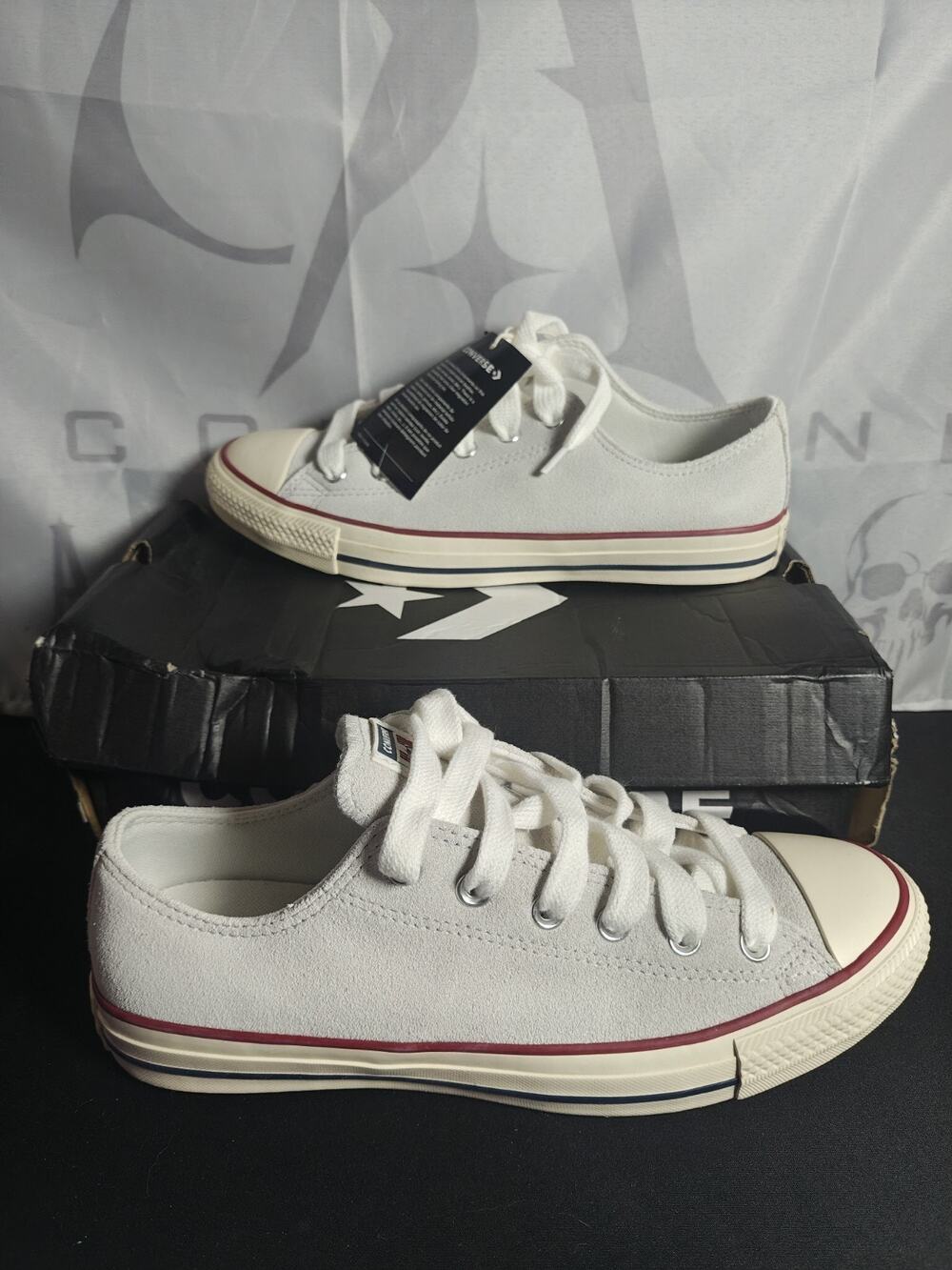 Converse $70 Women's 10 Mens 8 Chuck Taylor Ox Barely Gray / Ivory NWB NWT Blems